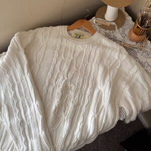 VINTAGE RARE COOGI STYLE CHARLIE BROWN BRAND CHARLIE EMBROIDERED KNIT SWEATER XL